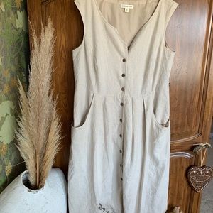 Oatmeal Linen Dress